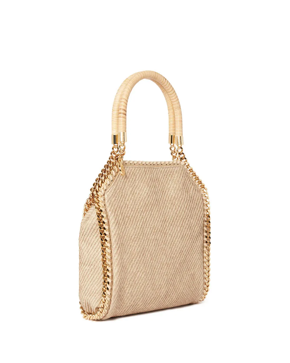 Mini Falabella Raffia Tote Bag