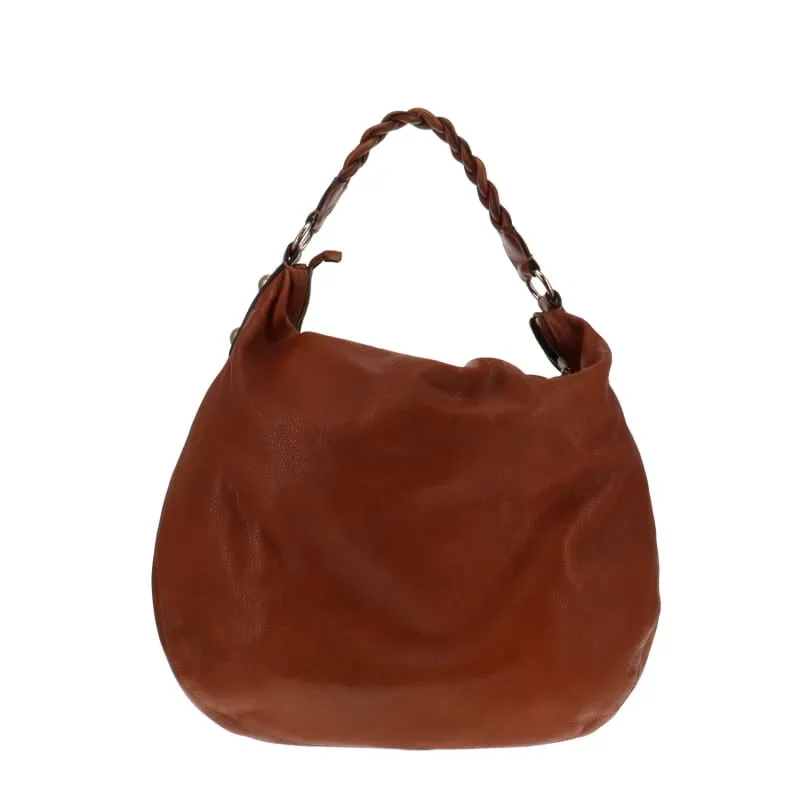 Mulberry Soft Spongy Oak Large Daria Braided Handle Hobo