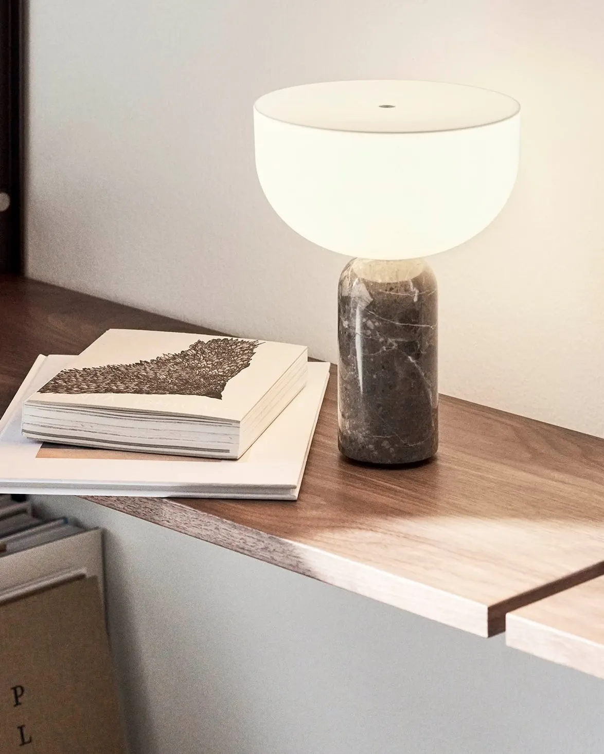 New Works Kizu Portable Table Lamp Gris Du Marais