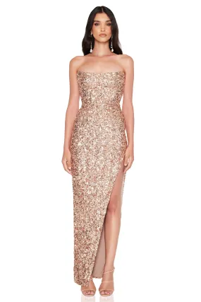 Nookie Revel Strapless Gown - Rose Gold