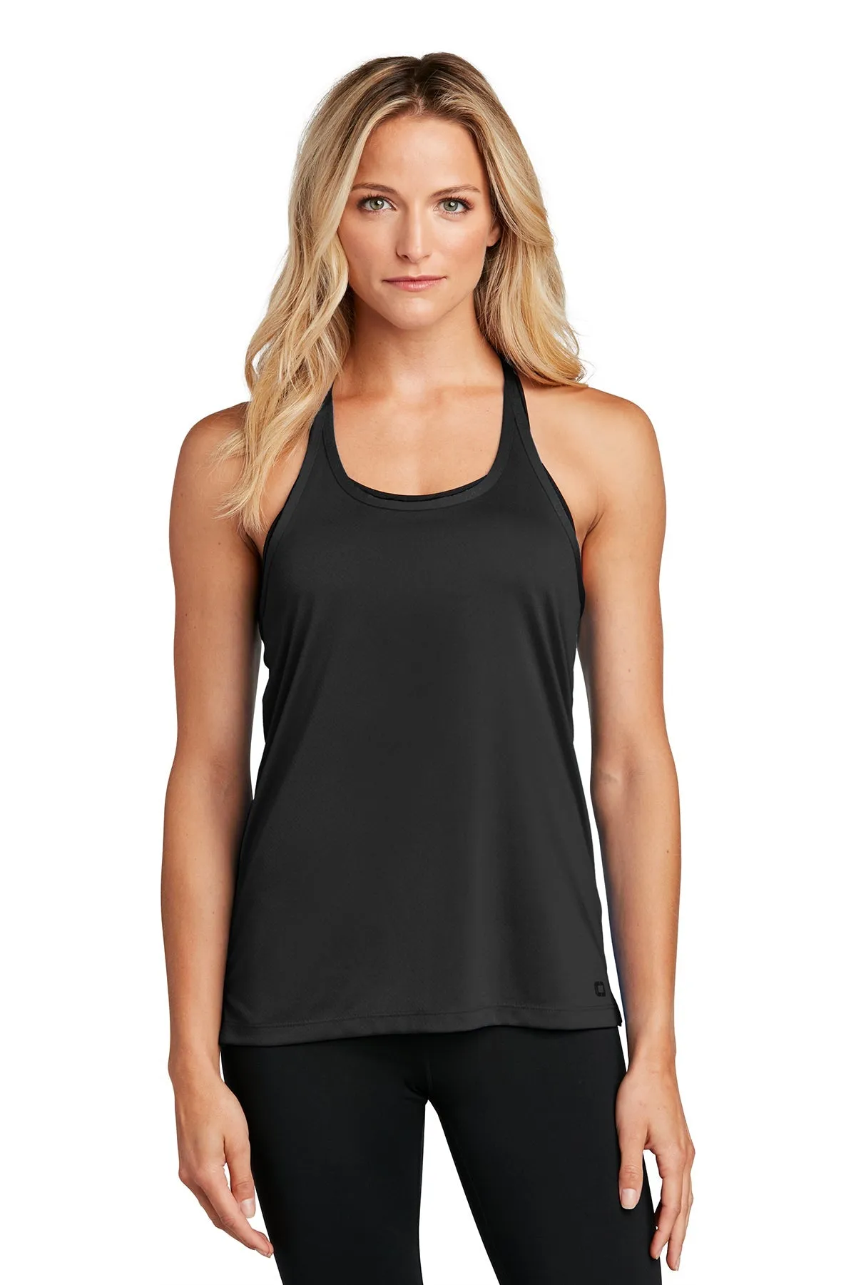 OGIO ENDURANCE Ladies Mesh Branded Tank Tops, Blacktop