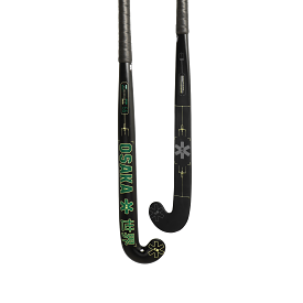 Osaka Vision 55 Show Bow Hockey Stick - Black/Green 2023 Flash Collection