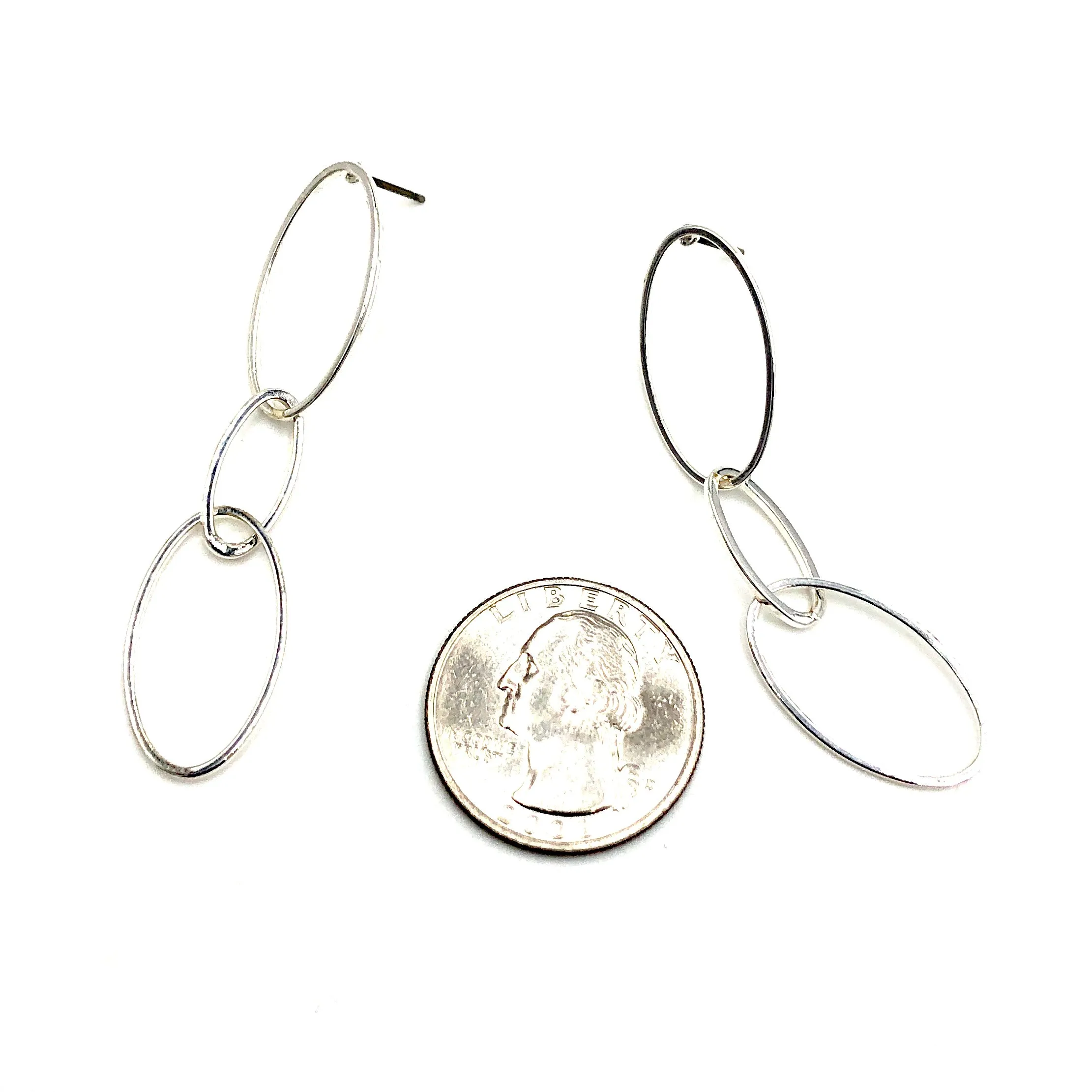 Oval Play! Chain Earrings