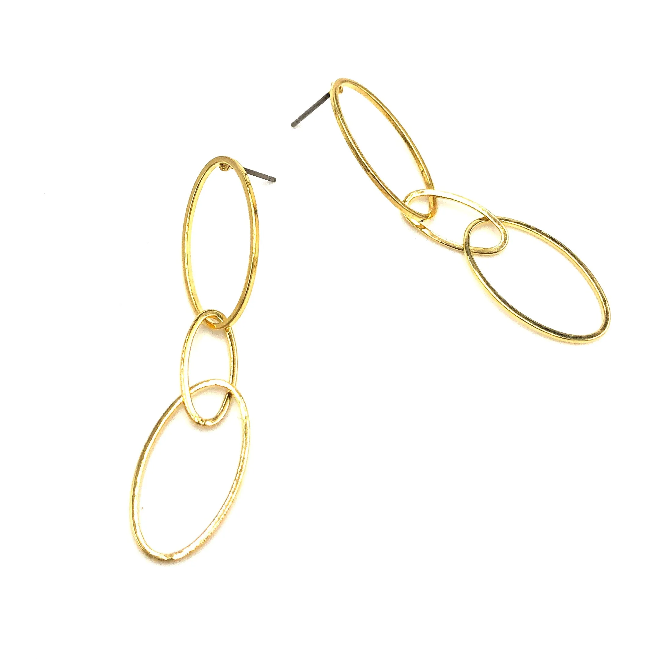 Oval Play! Chain Earrings