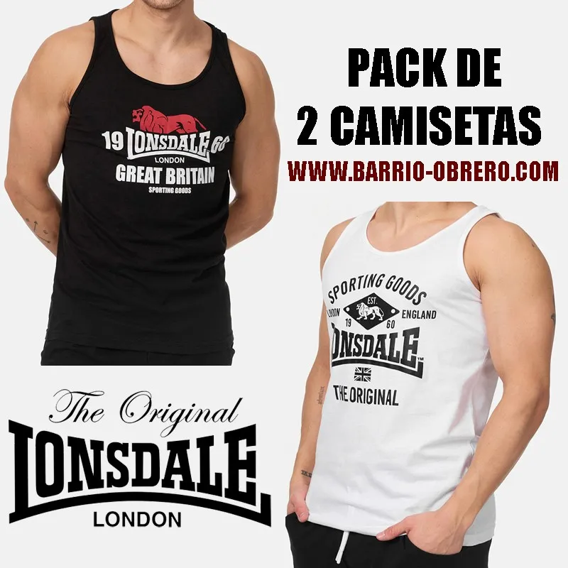 Pack 2 Lonsdale tank tops