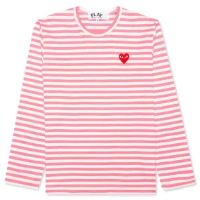 Pastelle Women's Striped L/S Shirt - Pink