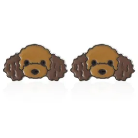 Poodle_Puppy Dog Stud Earrings