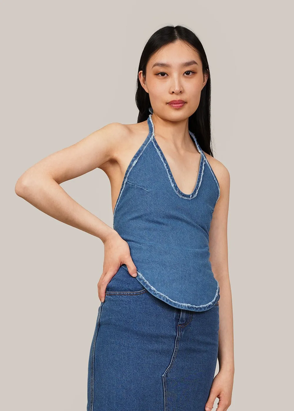 Recycled Denim Babe Top