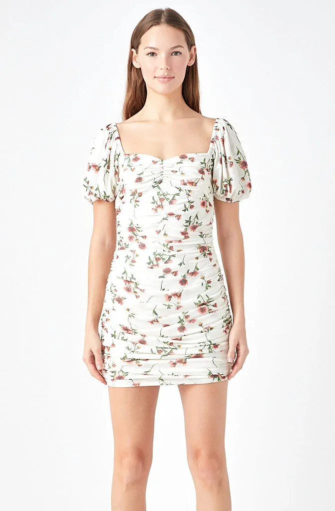 ROSE GARDEN RUCHED DRESS