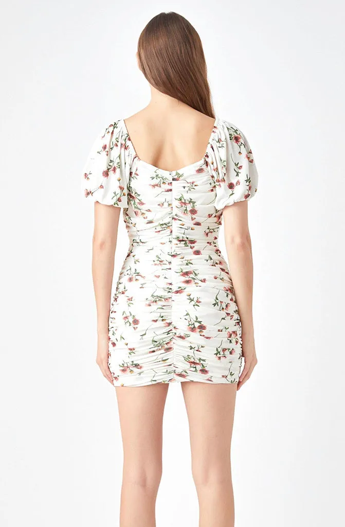 ROSE GARDEN RUCHED DRESS