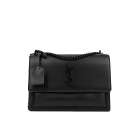 Saint Laurent Medium Sunset - So Black Calfskin