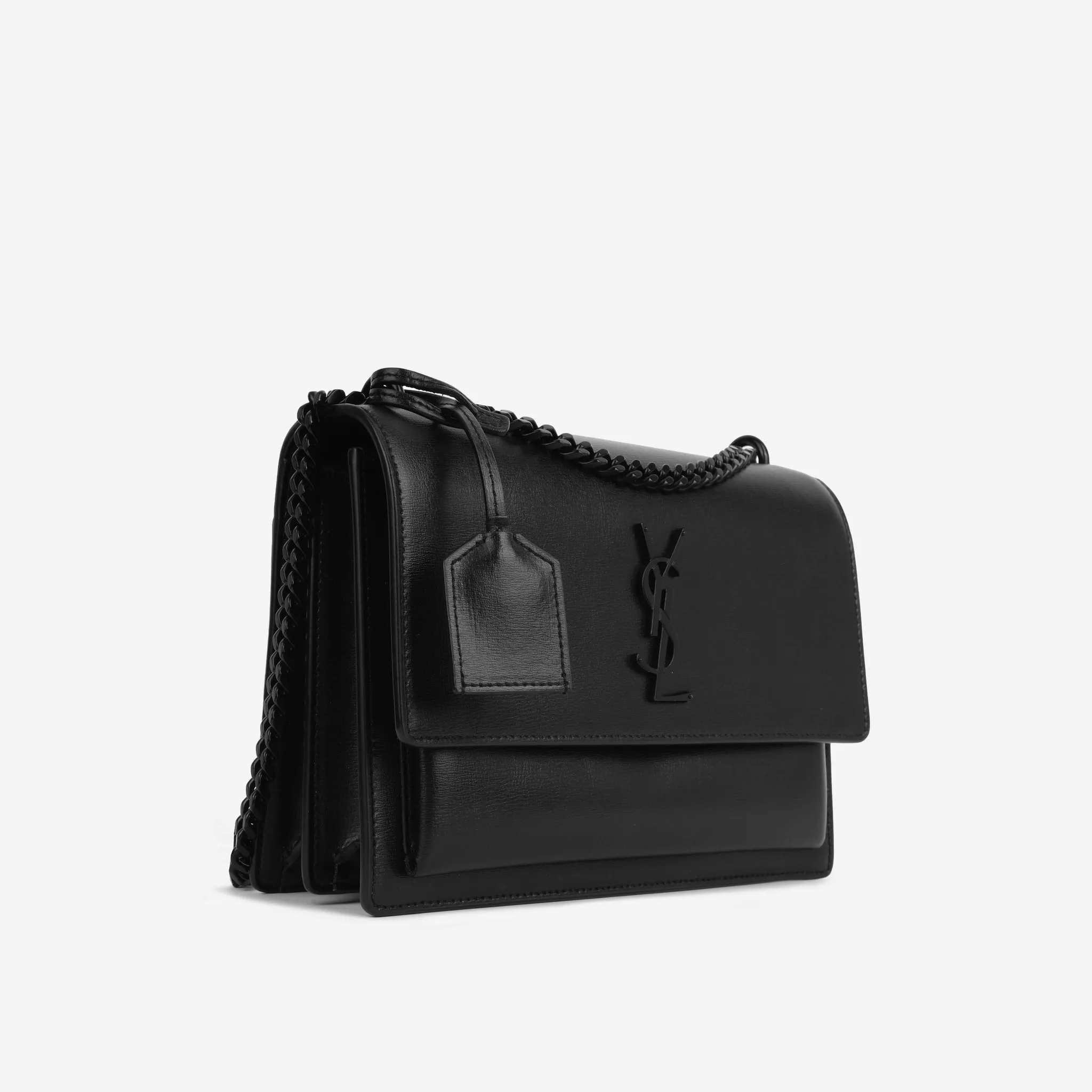 Saint Laurent Medium Sunset - So Black Calfskin