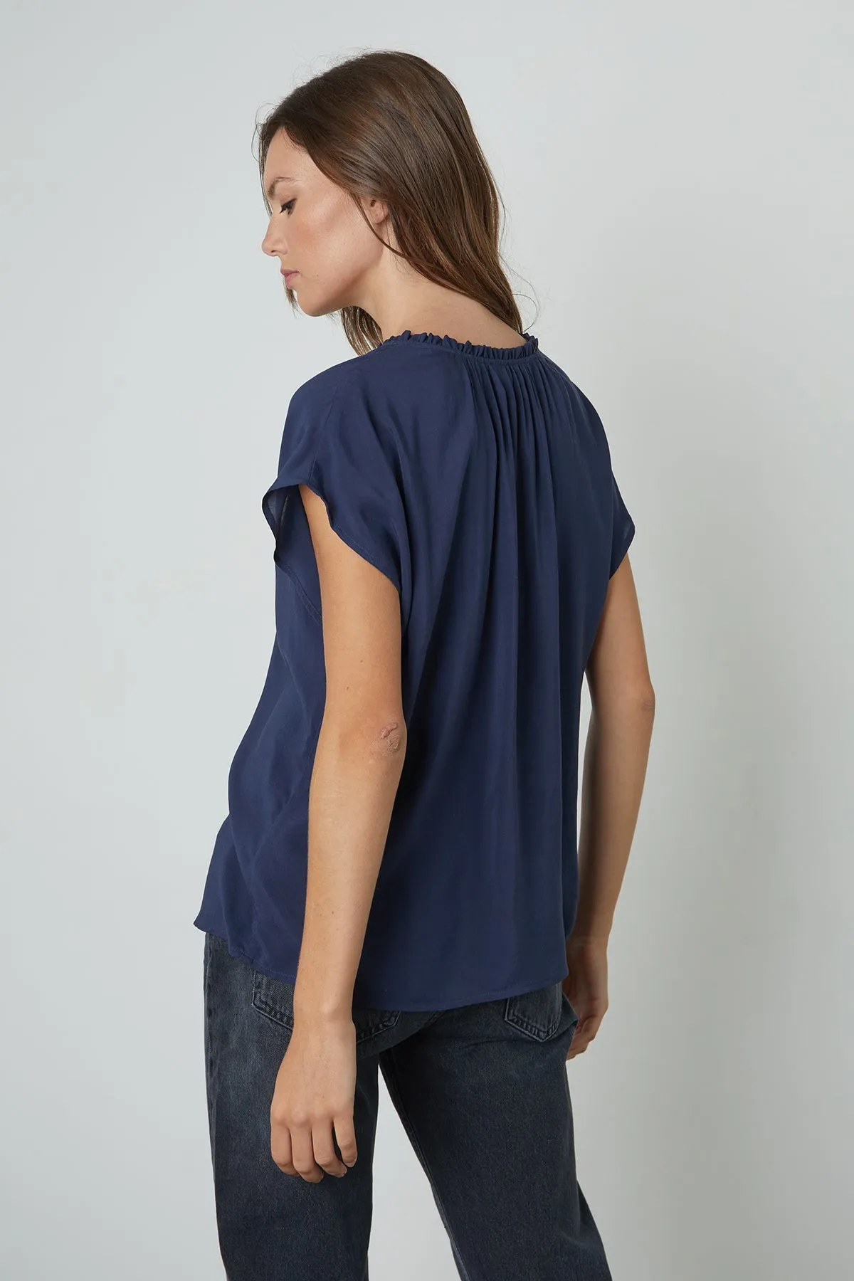 SARENA CAP SLEEVE BLOUSE