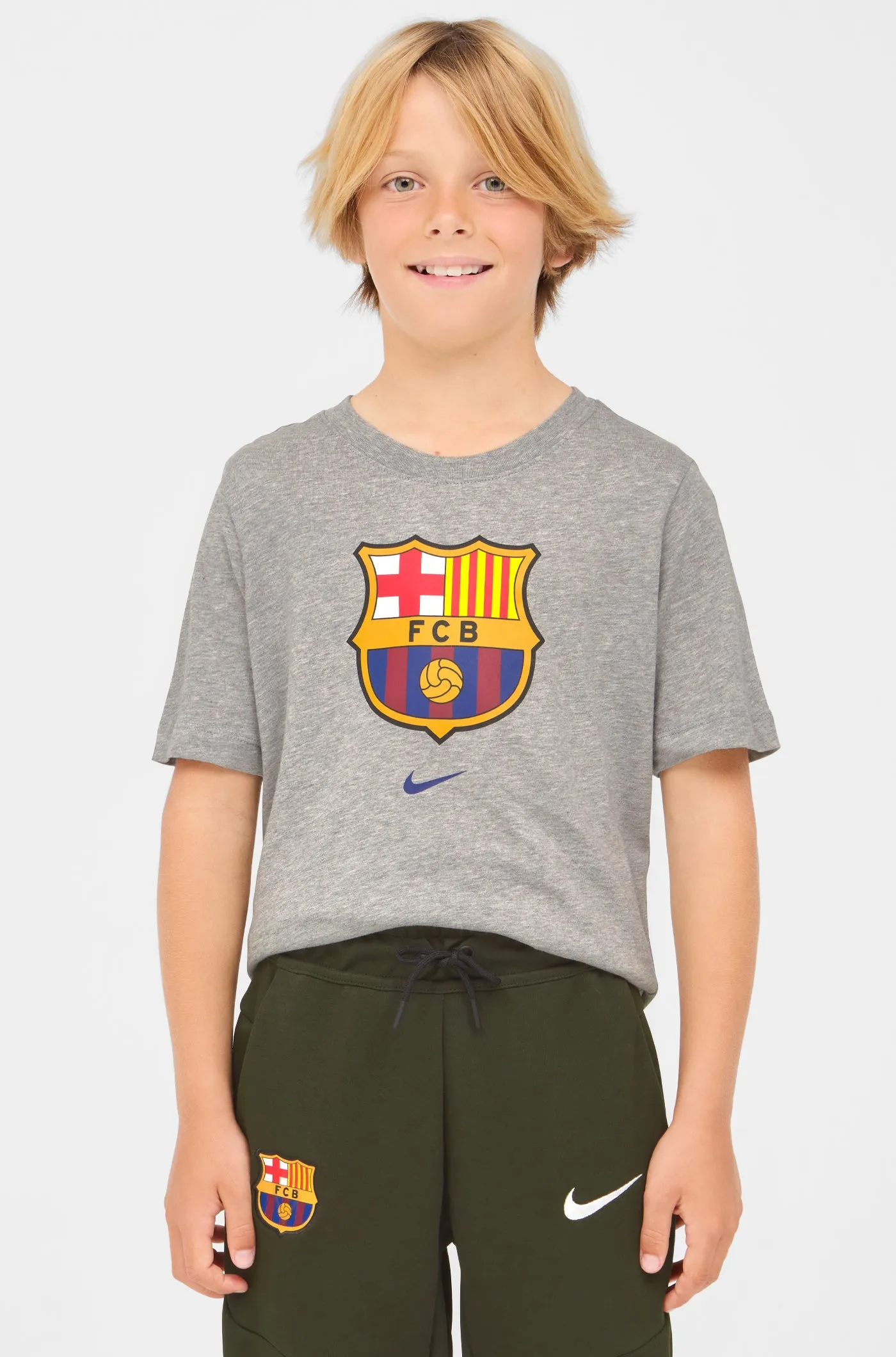 T-shirt grey team crest Bara Nike - Junior