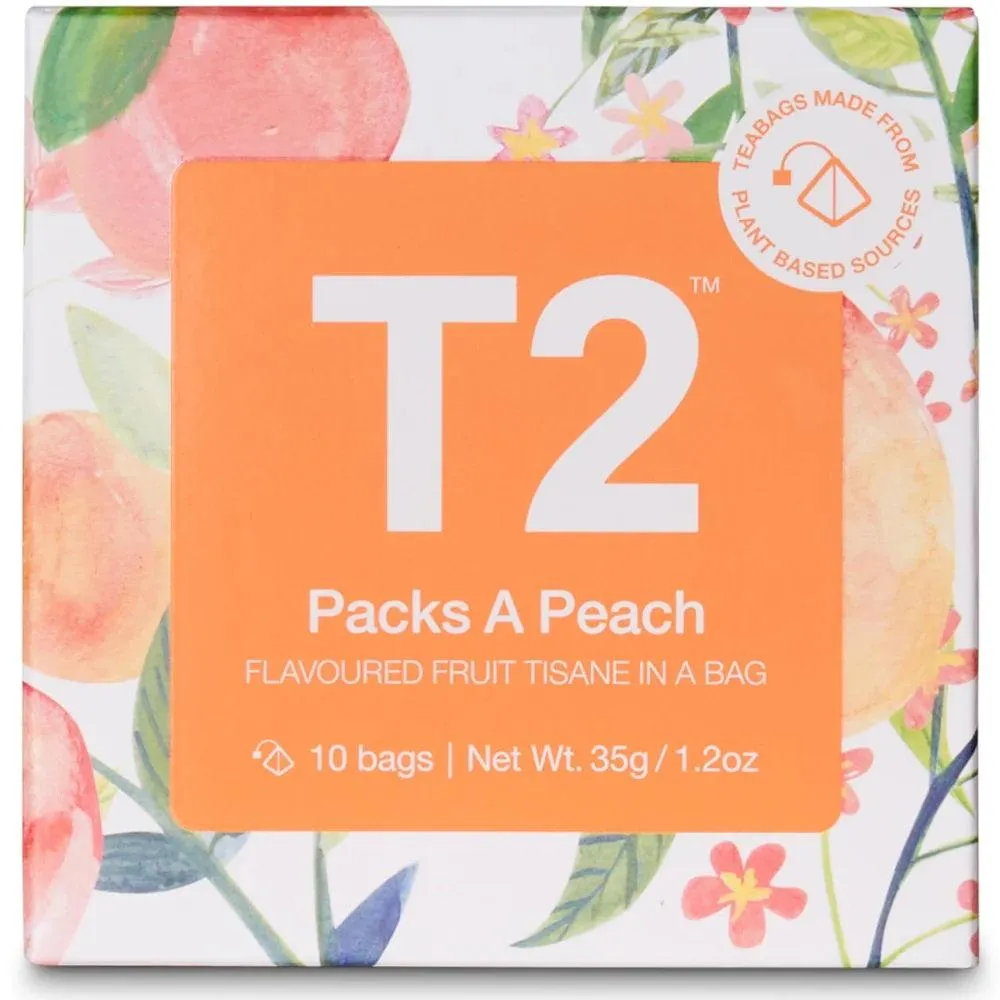 T2 Packs A Peach Teabag 10 Pack Tea Box of 6