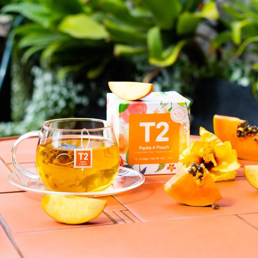 T2 Packs A Peach Teabag 10 Pack Tea Box of 6