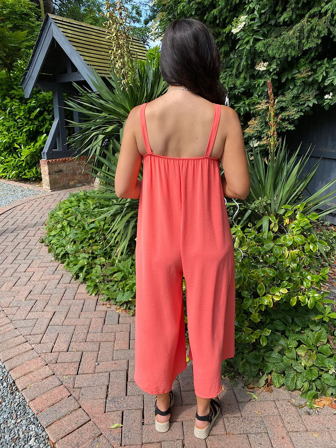 Textured Wide Leg Jumpsuit Coralie