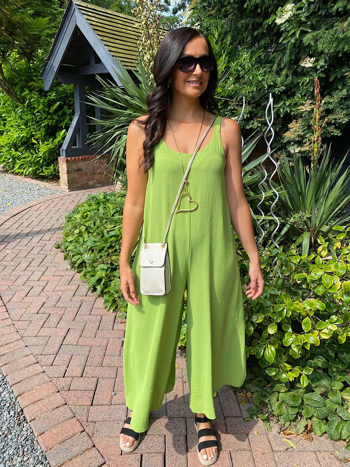 Textured Wide Leg Jumpsuit Coralie