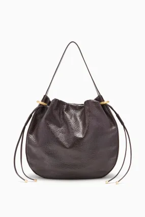 Tilda Ruched Hobo - Chocolate