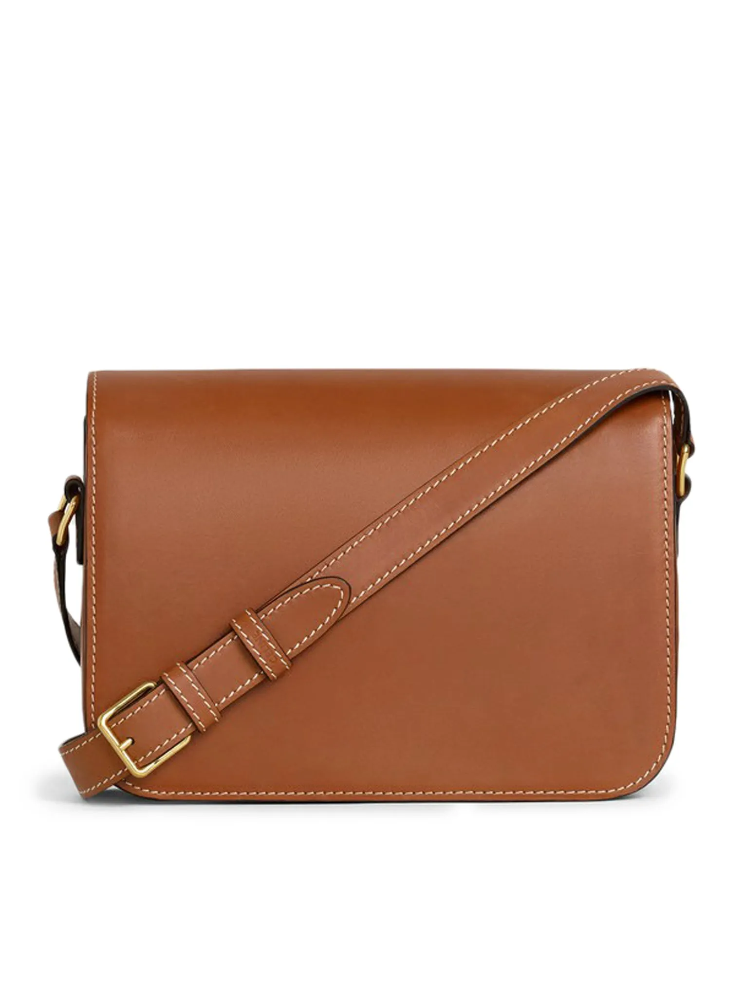 TRIOMPHE CLASSIQUE BAG IN NATURAL TAN CALF LEATHER