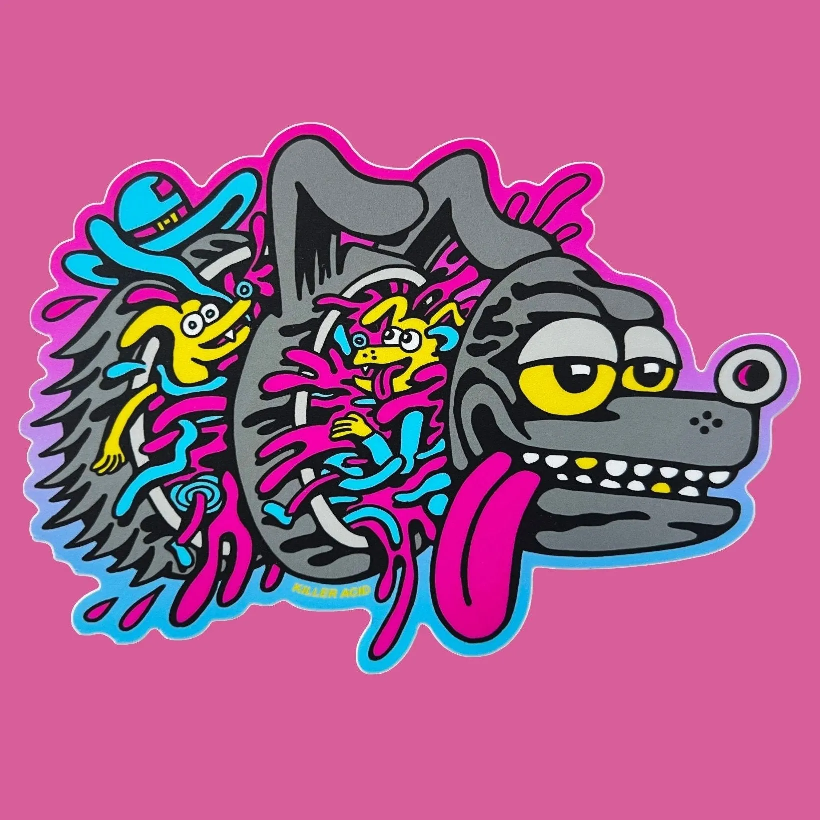 Trippy Dog Sticker