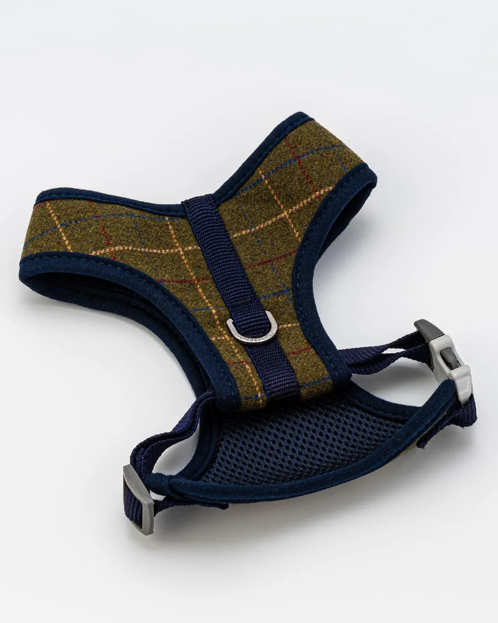 Tweed Dog Harness - Dark Green Checkered