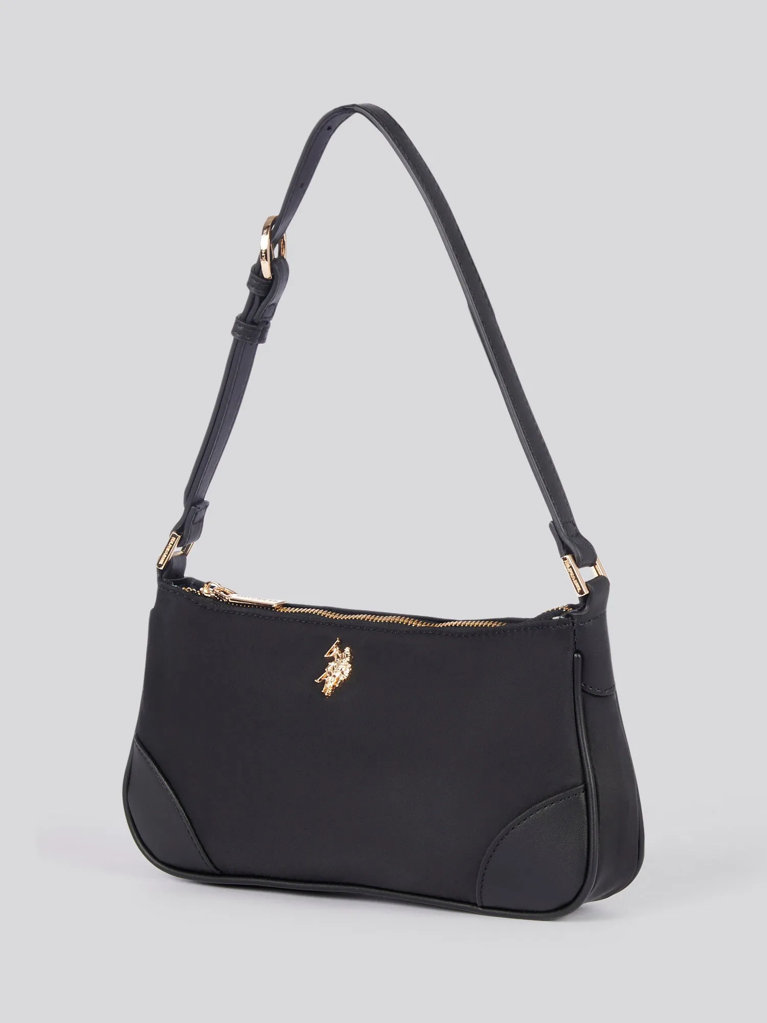 U.S. Polo Assn. Womens Houston Small Hobo Bag in Black