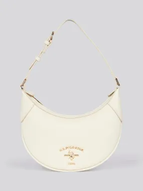 U.S. Polo Assn. Womens Stanford Small Hobo Bag in Off White