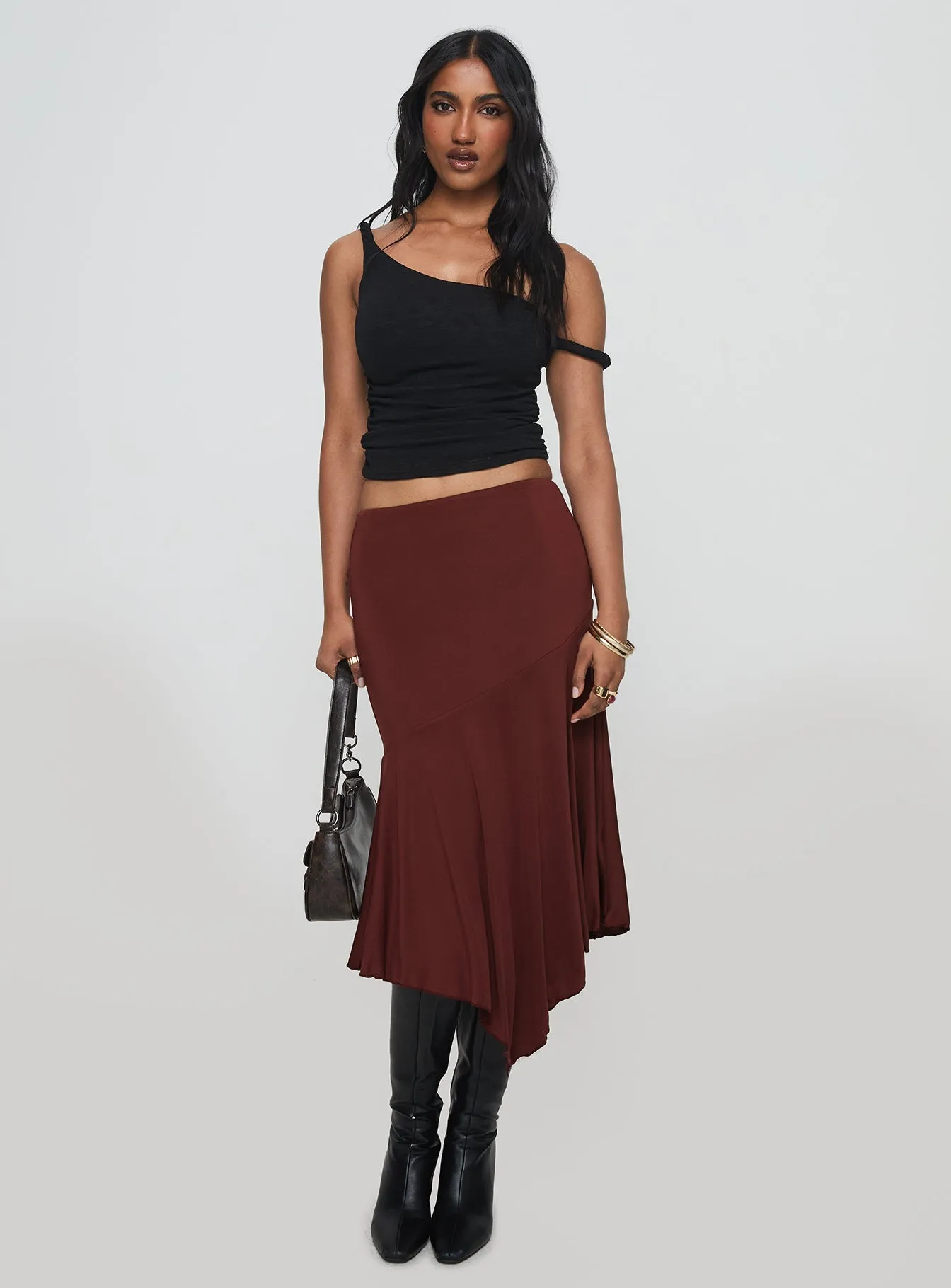 Way We Were Maxi Skirt Chocolate