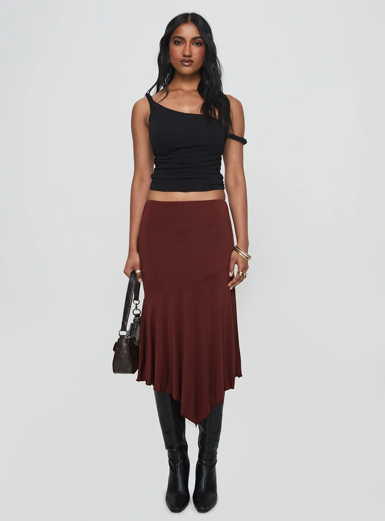 Way We Were Maxi Skirt Chocolate