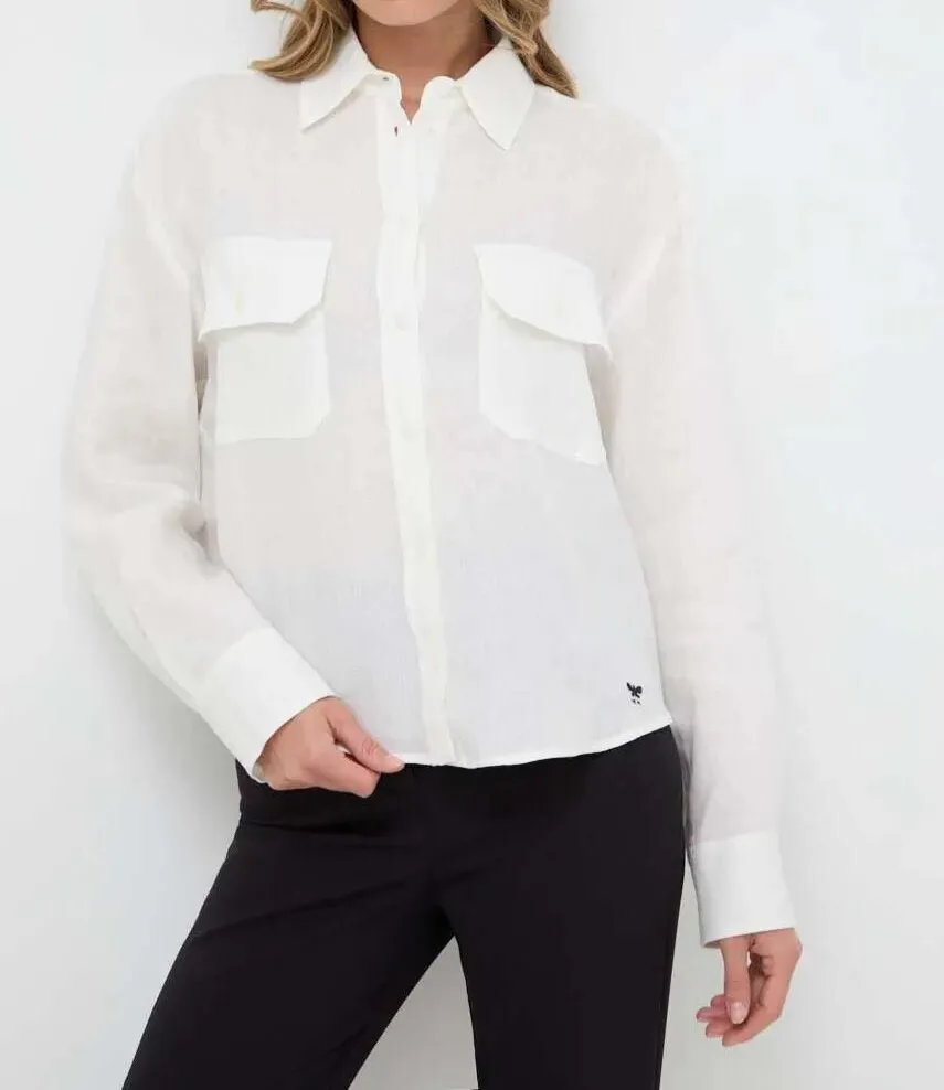 Weekend Max Mara  |Casual Style Linen Long Sleeves Plain Elegant Style