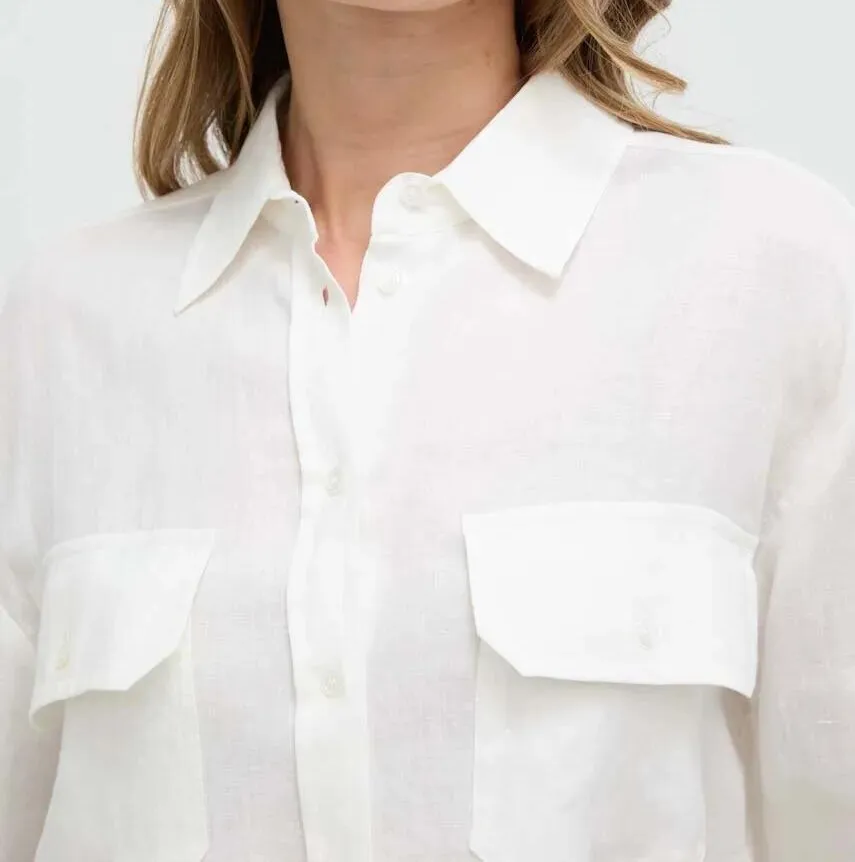 Weekend Max Mara  |Casual Style Linen Long Sleeves Plain Elegant Style