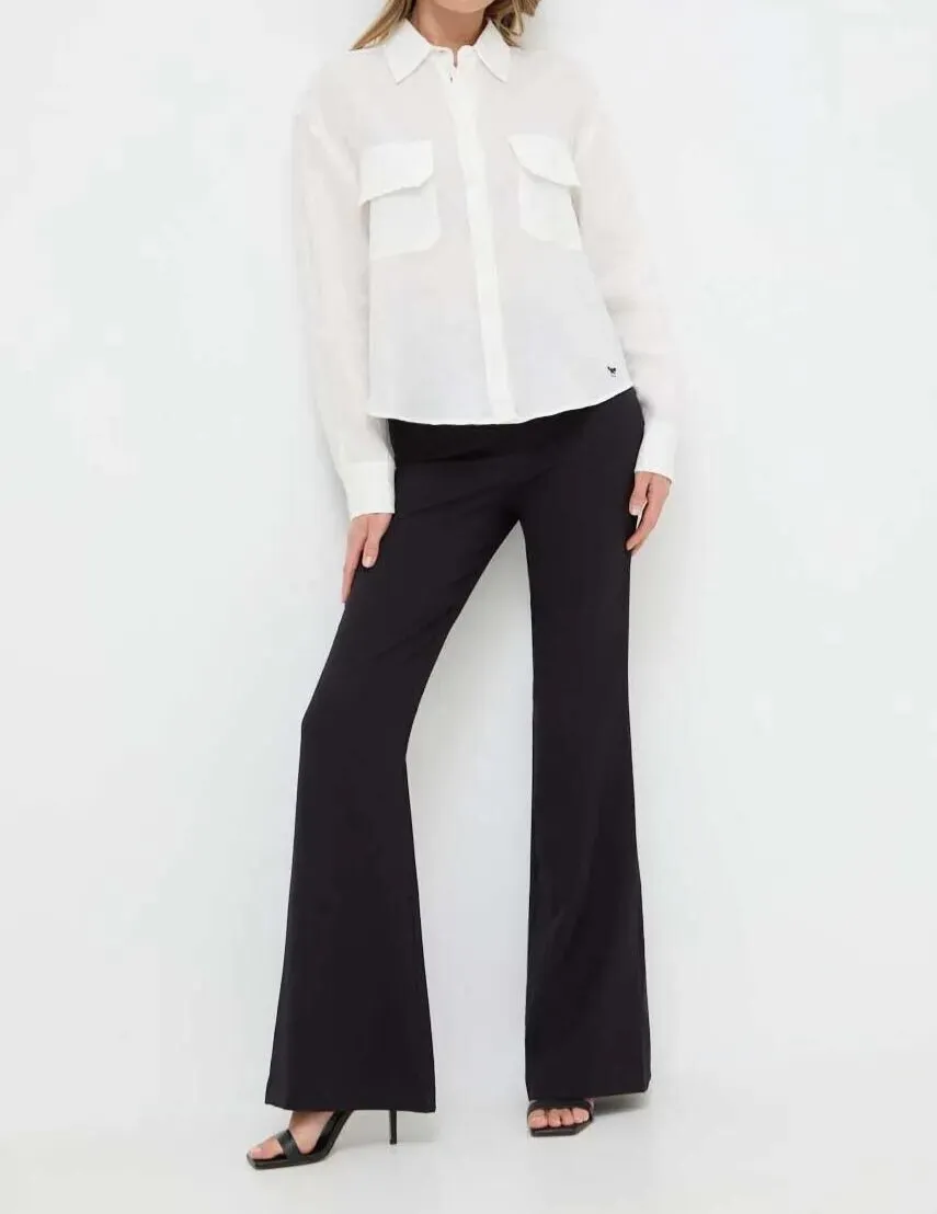 Weekend Max Mara  |Casual Style Linen Long Sleeves Plain Elegant Style