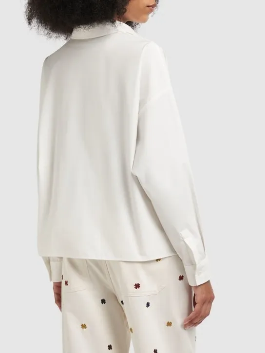 Weekend Max Mara  |Casual Style Long Sleeves Plain Cotton Party Style