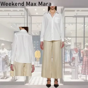 Weekend Max Mara  |Casual Style Street Style Long Sleeves Plain Cotton