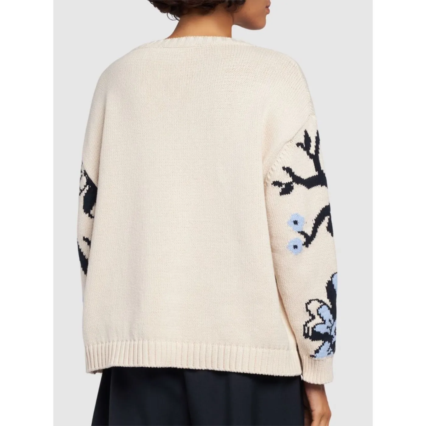 Weekend Max Mara  |Crew Neck Casual Style Long Sleeves V-neck & Crew neck