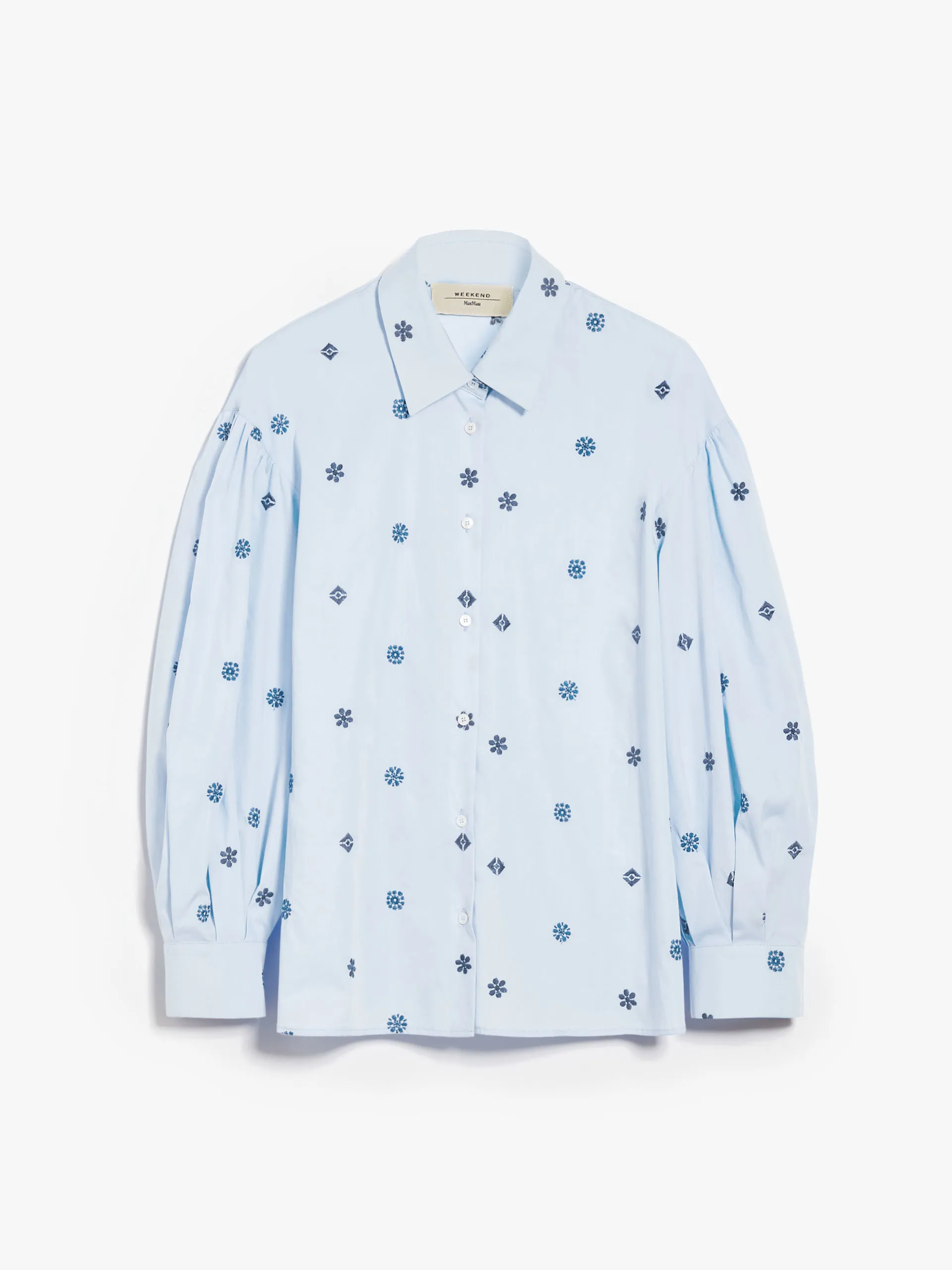 Weekend Max Mara  |Flower Patterns Casual Style Long Sleeves Cotton Party Style