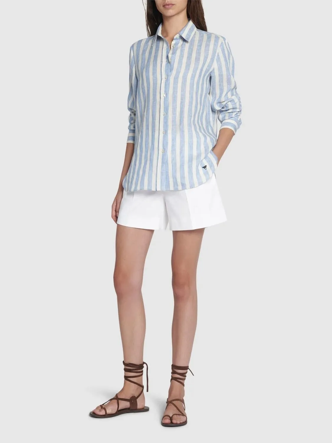 Weekend Max Mara  |Stripes Casual Style Unisex Linen Street Style Long Sleeves