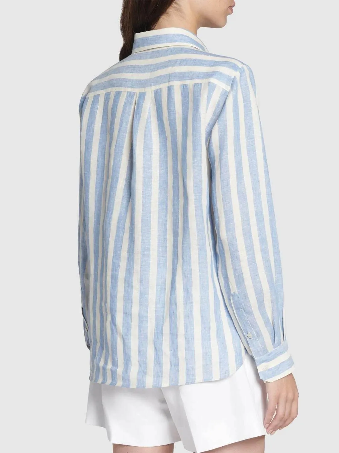 Weekend Max Mara  |Stripes Casual Style Unisex Linen Street Style Long Sleeves