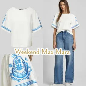 Weekend Max Mara  |Tropical Patterns Casual Style Blended Fabrics