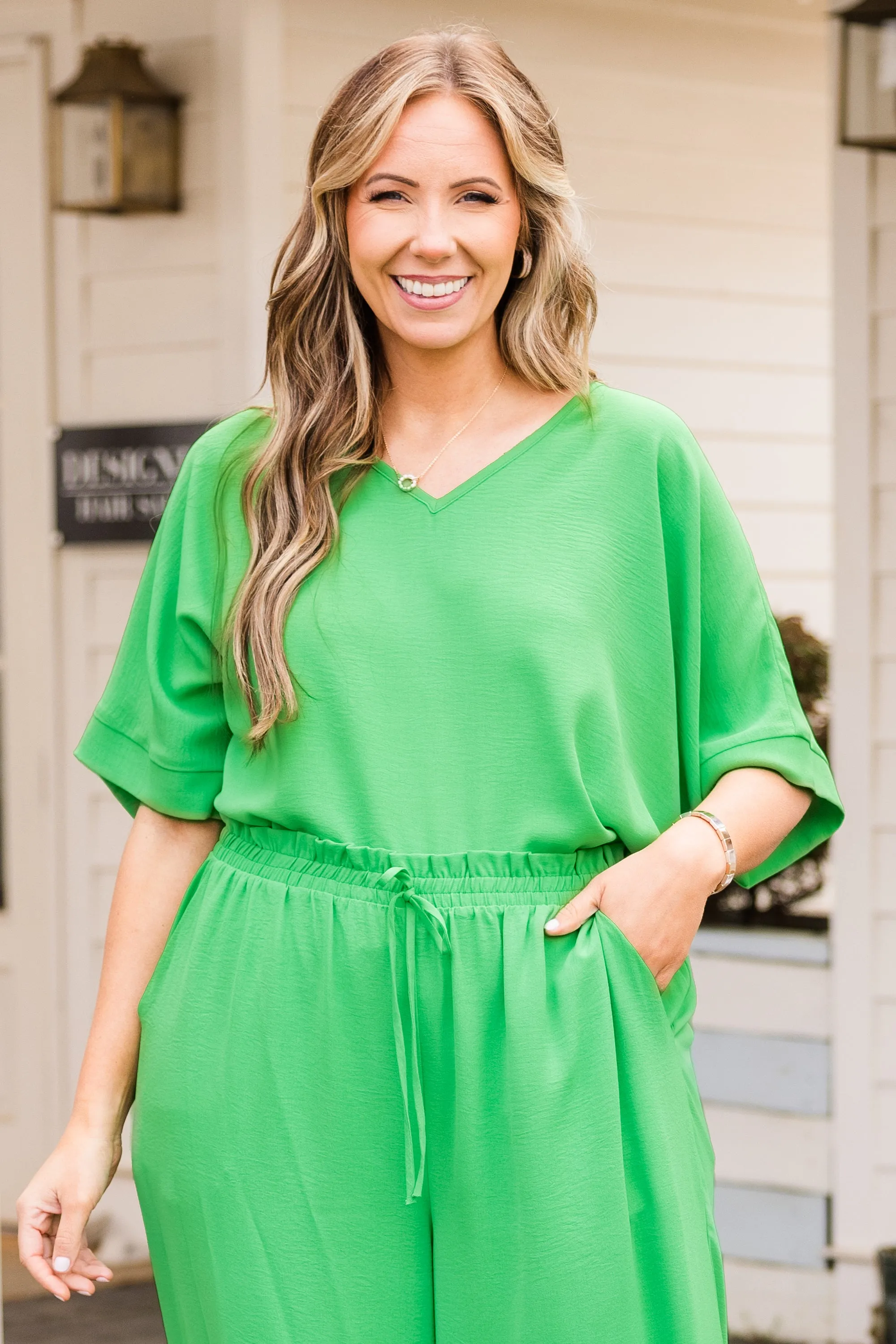 Weekend Wardrobe Top, Kelly Green